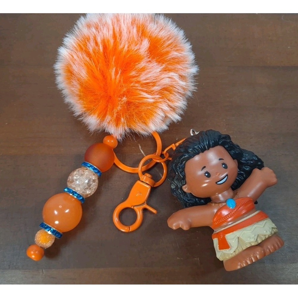 New Fisher Price Little People Disney Princess MOANA Handmade Keychain‎